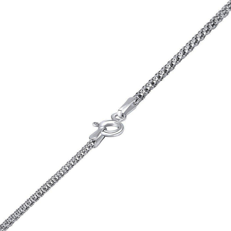 [Australia] - SILVEGO Silver Necklace Popcorn 1.6mm Sterling Silver 45.0 Centimetres 