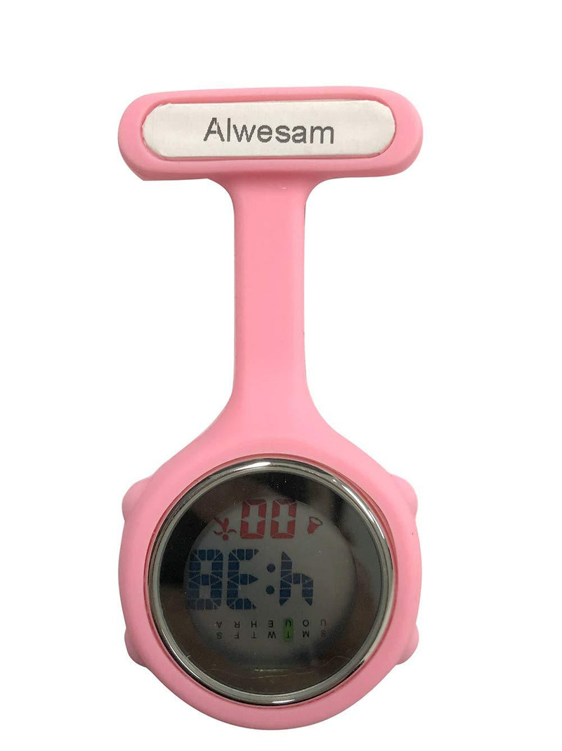 [Australia] - Pin On Women Digital Nurse Watches, Night Lights StopWatches,with Extra Bttery Pink 