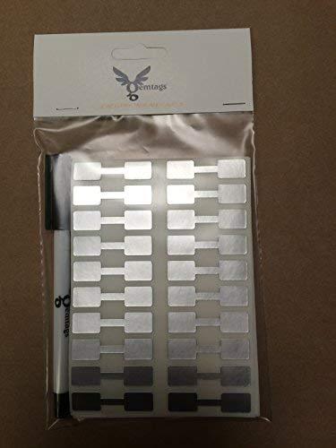 [Australia] - 500 x Jewellery Labels Price Tags/Price Stickers/Dumbell Shaped Silver Labels 
