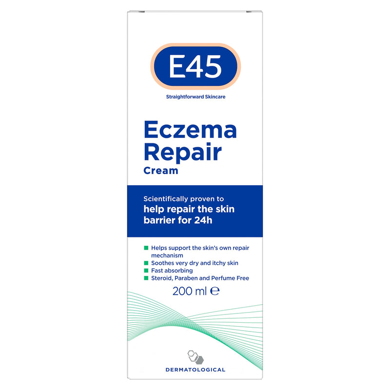 [Australia] - E45 Eczema Repair Cream, Eczema Cream Adults and Children, Suitable for face, body and hands, 200 ml 