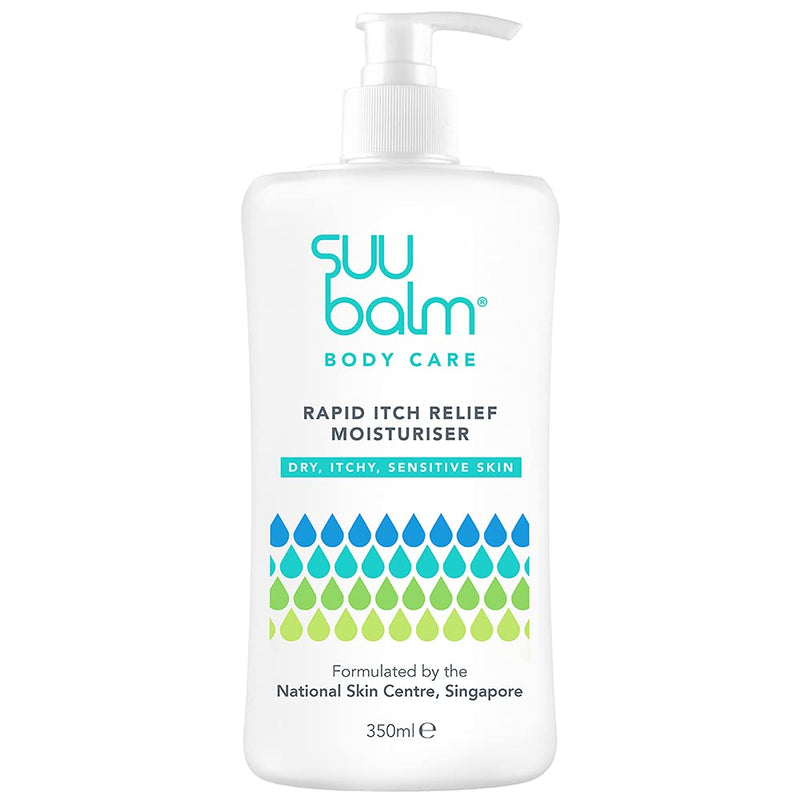 [Australia] - Suu Balm - Itch Relief Cream, Menthol & Ceramide Body Moisturiser - Eczema, Psoriasis, Dry, Sensitive Skin Treatment (350ml) 