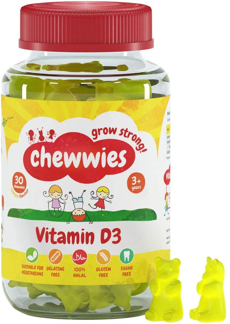 [Australia] - Vitamin D - Chewable Gummies- Vegetarian, Vegan, Halal, Sugar Free & Gluten Free, Non-GMO - for Adults and Children to Support Healthy Growth and Development by Chewwies Vitamins 