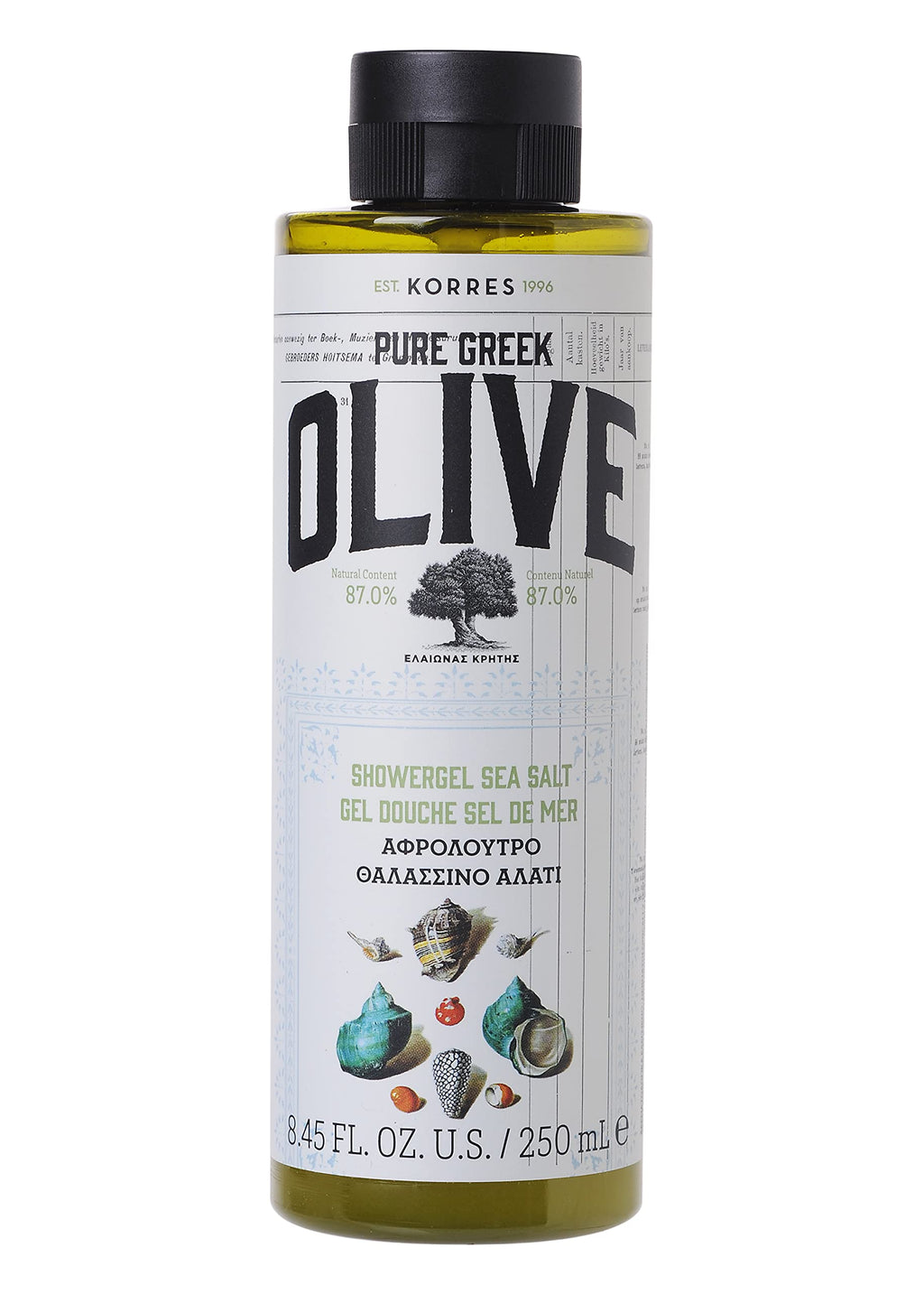 [Australia] - Korres Pure Greek Olive & Sea Salt Shower Gel 250ml, Vegan 