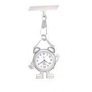 [Australia] - Silver Alarm Clock Fob Watch Great Midwife Nurse Gift Present 