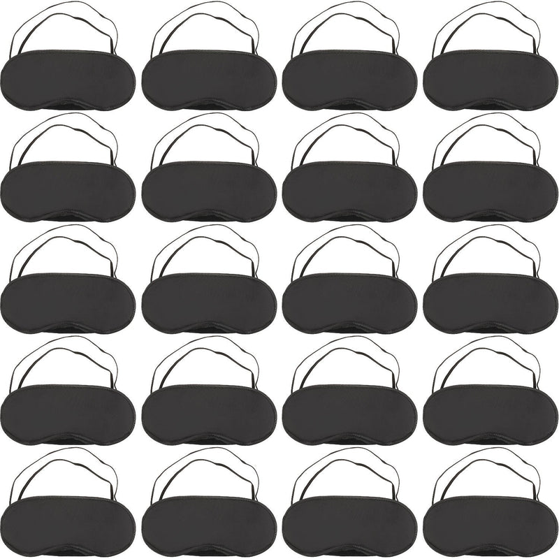 [Australia] - 20 Pack Blindfold Eye Mask for Sleep Game Travel with Nose Pad (Black) 