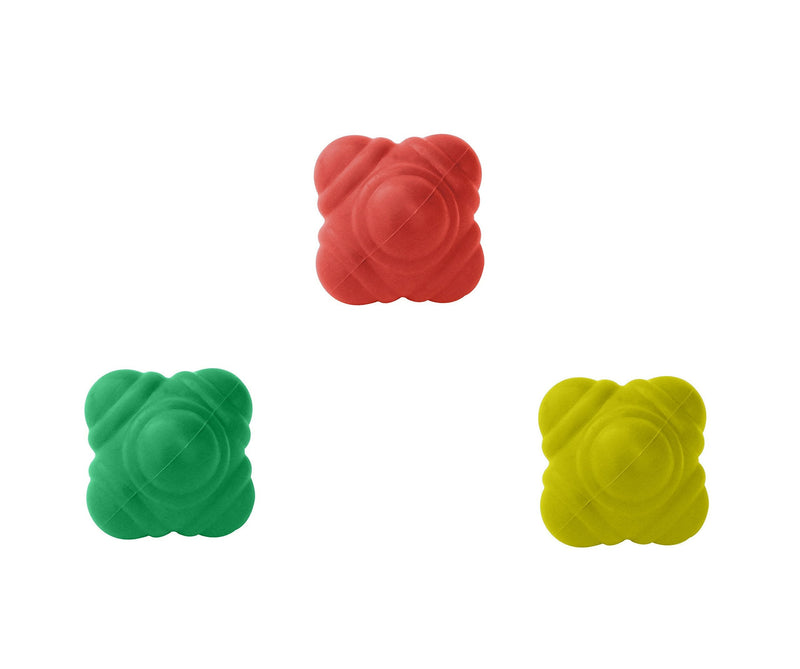 [Australia] - GSI Bounce Reaction Balls for Agility Reflex Speed Fitness Outdoor and Coordination Training (72 mm) 3 Pack 