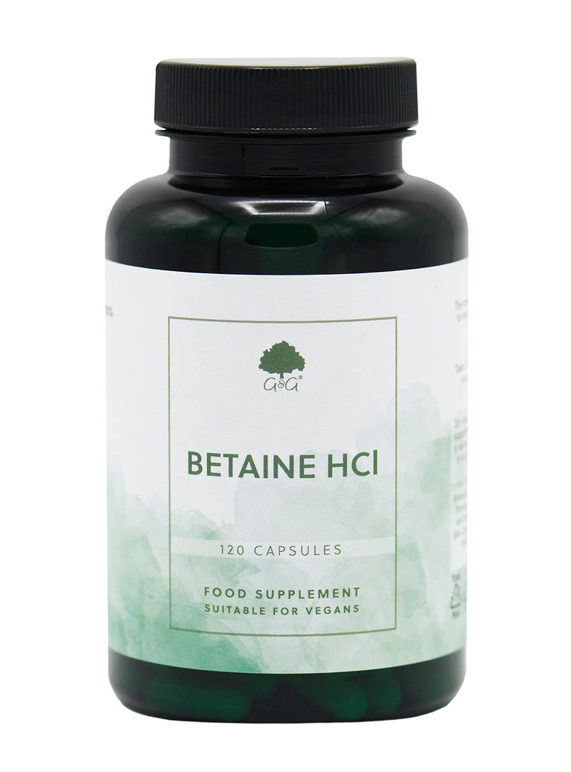 [Australia] - Betaine HCl | 480mg Betaine per Capsule | 120 Vegan Capsules | Betaine Hydrochloride | G&G Vitamins 