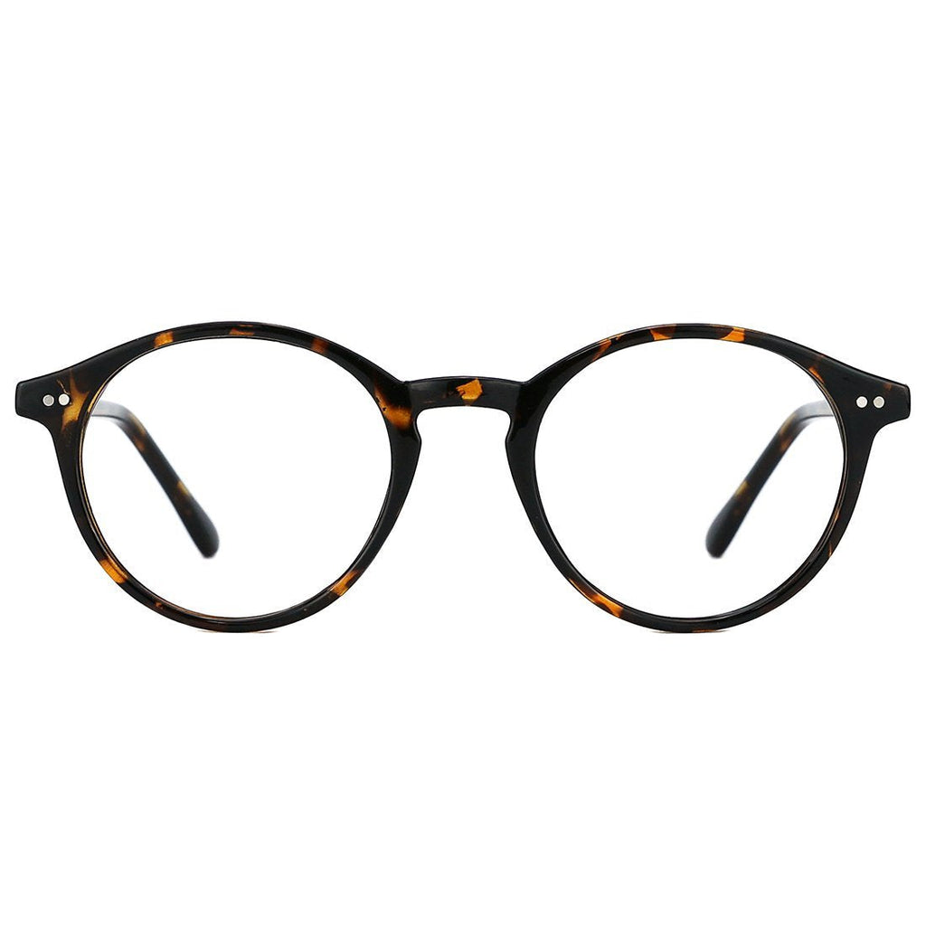 [Australia] - TIJN Jurgen Klopp Round Glasses Non-prescription Eyeglasses Frame Clear Lens for Women and Men 01-tortoise 
