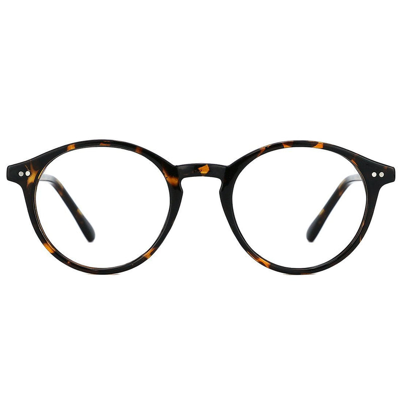 [Australia] - TIJN Jurgen Klopp Round Glasses Non-prescription Eyeglasses Frame Clear Lens for Women and Men 01-tortoise 