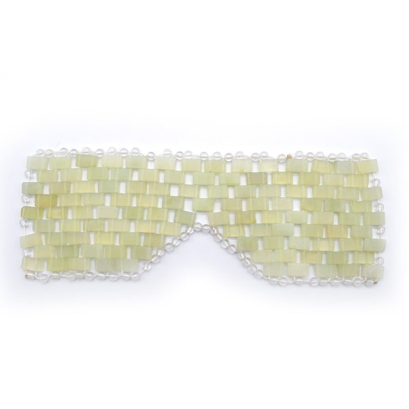 [Australia] - Natural Jade Sleep Mask & Blindfold,Natural Jade Eye Mask,Anti-Aging Hot or Cold Therapy Eye Mask Which is Soothing Cooling Detoxifying (Xiuyan Jade) 
