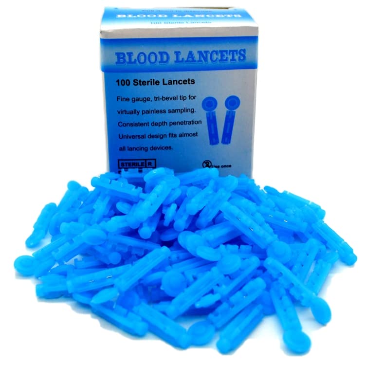 [Australia] - 100 x 28G Valuemed Fully Compatible Blood Lancets Fit Most Auto-Lancing Devices Including EasyLife, eBwell & On Call (100) 100 