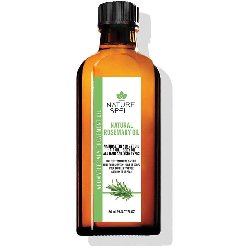 [Australia] - Nature Spell Rosemary Oil for Hair & Skin 150ml – Rosemary Oil for Hair Growth – Treat Dry Damaged Hair to Target Hair Loss – Body Oil for Dry Skin – Made in the UK 