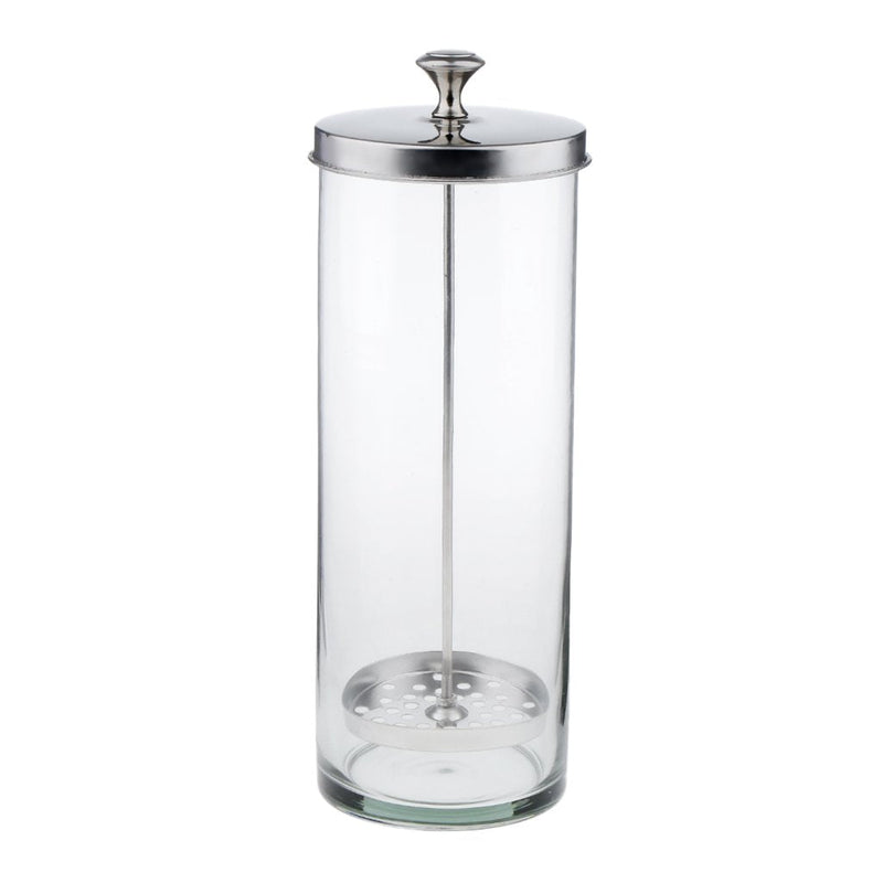[Australia] - Clear Portable Barber Salon Manicurist Tool Sanitizing Disinfecting Glass Jar Durable - Clear, L 