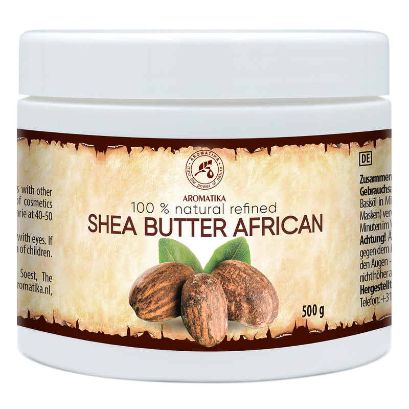 [Australia] - Shea Butter 500g - Refined - 100% Pure & Natural - African Shea Butter - Ghana- Best for Hair - Skin - Lip - Face - Body care - Karite Shea Butter 