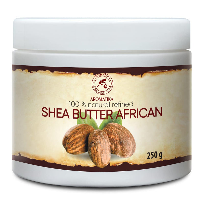 [Australia] - Shea Butter African - Refined 250g - Butyrospermum Parkii Butter - African -Ghana - 100% Pure & Natural - Sheabutter - Best for Hair - Skin - Lip - Face - Body care - Karite Shea Butter 