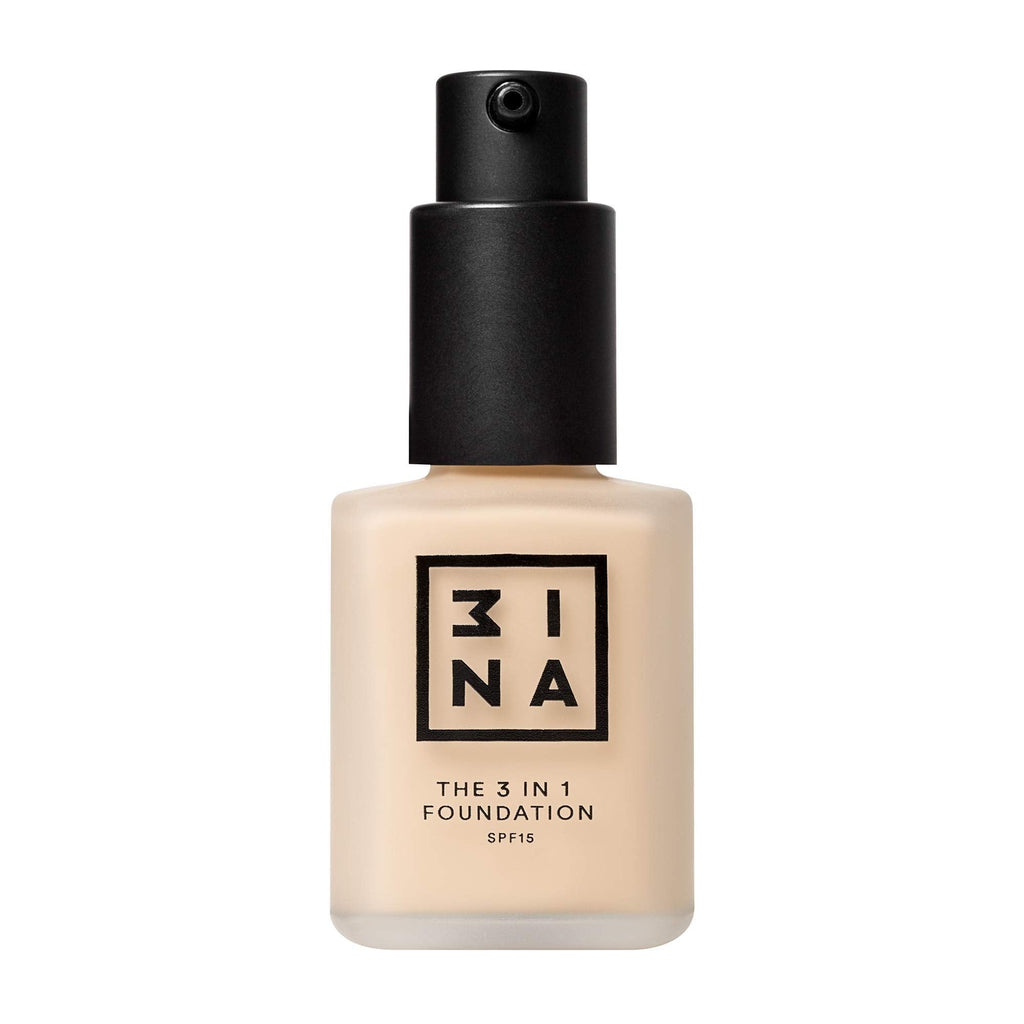 [Australia] - 3INA MAKEUP - Multifunctional Foundation Primes and Conceals - Medium Coverage - Natural Matte Finish - Long Lasting & Hydrating Formula - Vegan - The 3 in 1 Foundation 210 Nude yellow 