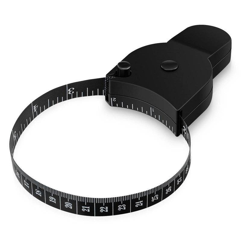 [Australia] - Body Tape Measure for Body Measuring Body Fat Measurement Tool for Weight Loss 60 Inch 150 cm (Black) 