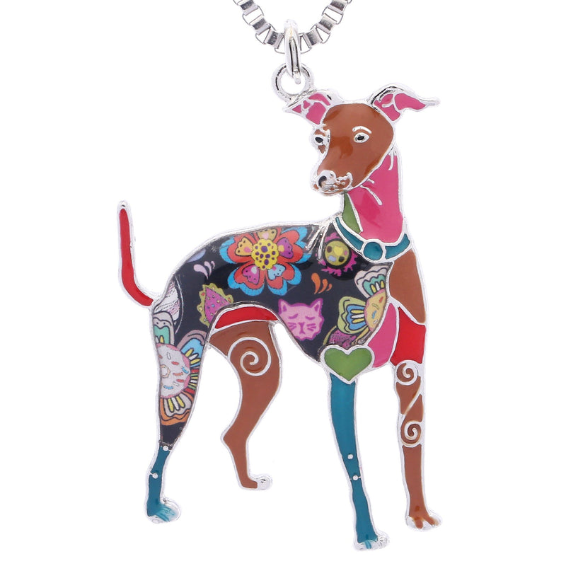 [Australia] - Luckeyui Whippet Jewelry Gifts for Women Unique Animal Collection Dog Lover Birthday Necklace Multicolor 