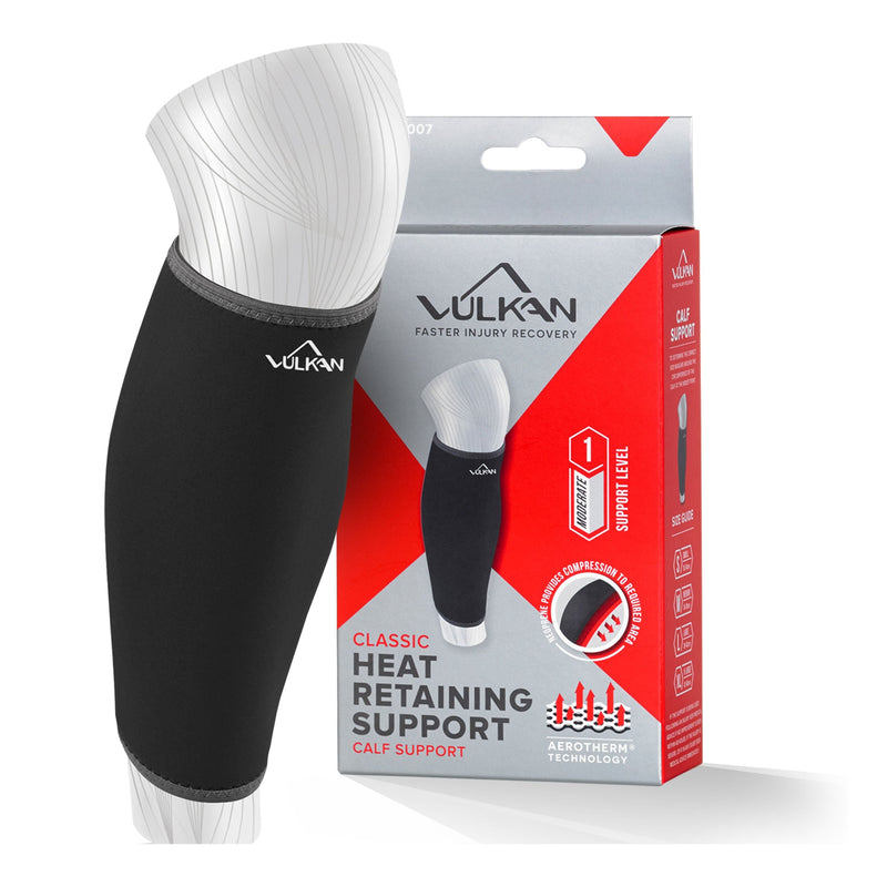 [Australia] - Vulkan Classic Calf and Shin Support, Breathable Lower Leg Brace, Athletic Compression Sleeve for Exercising and Walking, Small, 30-34 cm 