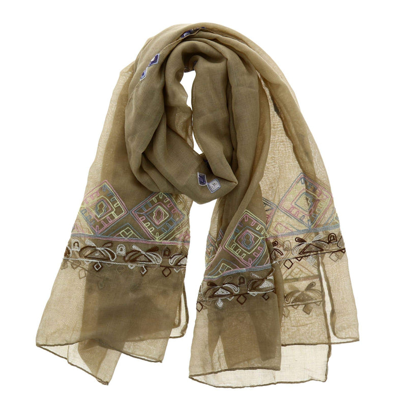 [Australia] - FASHIONGEN - Woman's Scarf, Shawl, SALIE Taupe 