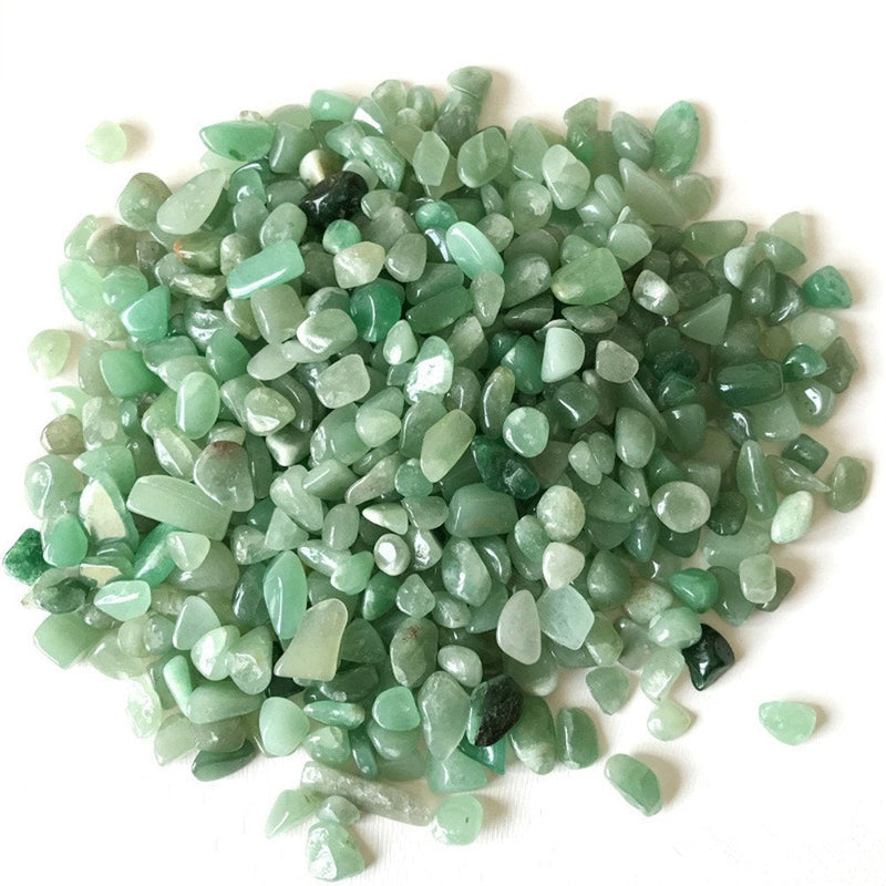 [Australia] - AITELEI 1 lb Natural Green Aventurine Crushed Stone Healing Reiki Crystal Irregular Shaped Stones Jewelry Making Home Decoration 