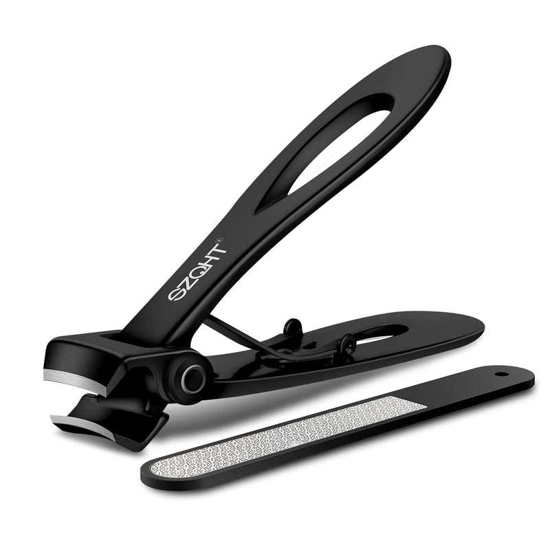 [Australia] - SZQHT Ultra Wide Jaw Opening Nail Clippers Set Toenail Clippers for Thick Nails Cutter for Ingrown Manicure,Pedicure,Men & Women Big(Black) Black 