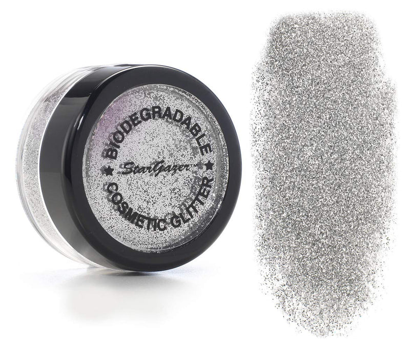 [Australia] - Stargazer Biodegradable Glitter Shaker - Silver. Festival Friendly Biodegradable Cosmetic Glitter 