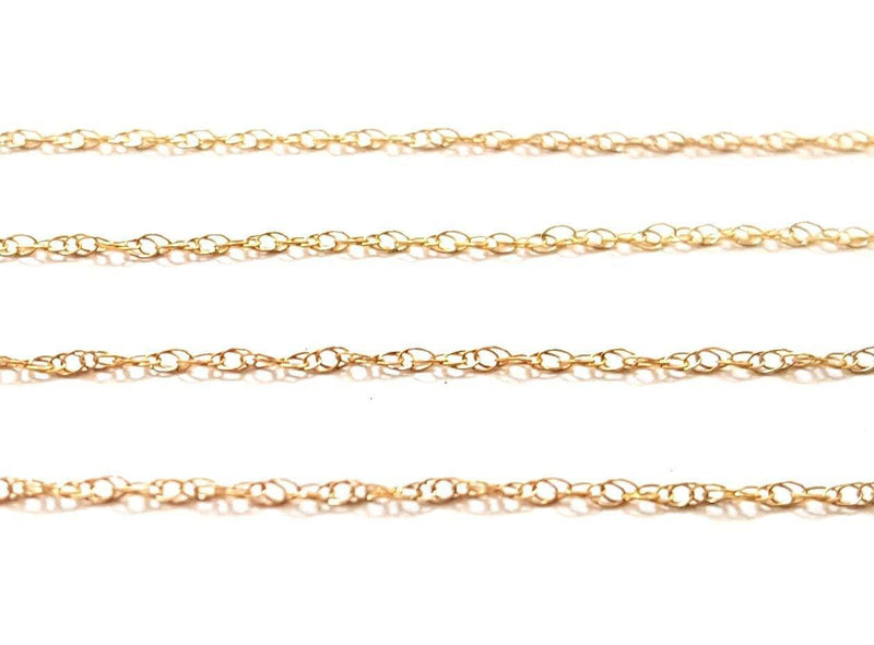 [Australia] - MARKYLIS - REAL 9ct GOLD FINE TWISTED PRINCE OF WALES TWIST ROPE STYLE CHAIN NECKLACE LADIES - 0.8mm - 24inch - 24" 