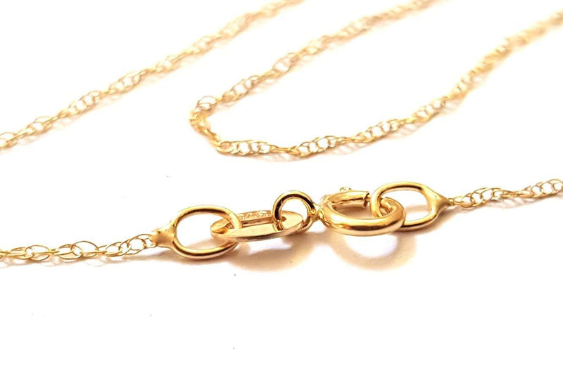 [Australia] - MARKYLIS - REAL STUNNING 9ct GOLD FINE TWISTED PRINCE OF WALES TWIST ROPE STYLE CHAIN NECKLACE LADIES - 0.8mm - 16inch - 16" 