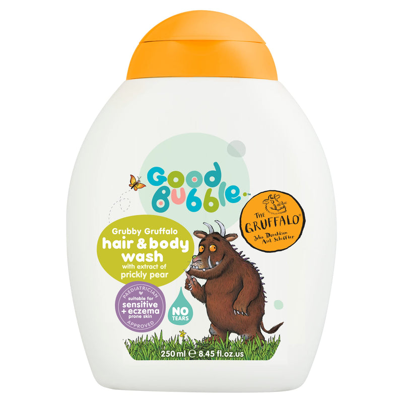 [Australia] - Good Bubble Gruffalo Hair & Body Wash with Prickly Pear Extract - 250ml Tear-Free Kids Body Wash - Sulphate Free Body Wash 250 ml (Pack of 1) 