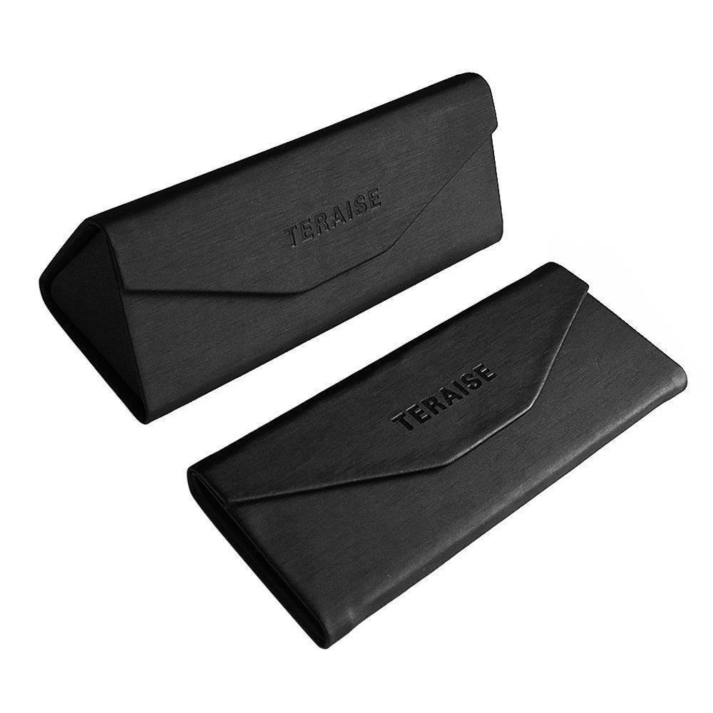 [Australia] - Folding Glasses Case Glasses storage box Magnet Closure - For Home, Office & Travel, Black, M 