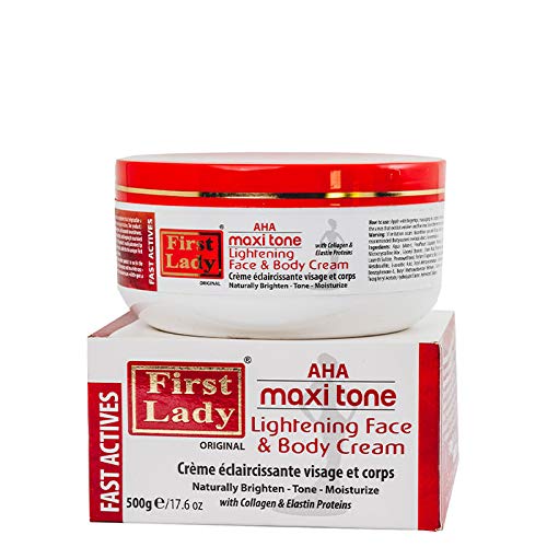 [Australia] - First Lady Premium AHA Maxi Tone Skin Lightening Face & Body Cream 500g - with Collagen & Elastin Proteins 