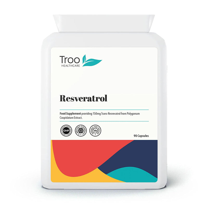 [Australia] - Trans Resveratrol Supplement 150mg - 90 Easy Swallow Daily Capsules - Providing Trans-Resveratrol from Polygonum Cuspidatum Extract- UK Manufactured to GMP code of practice 