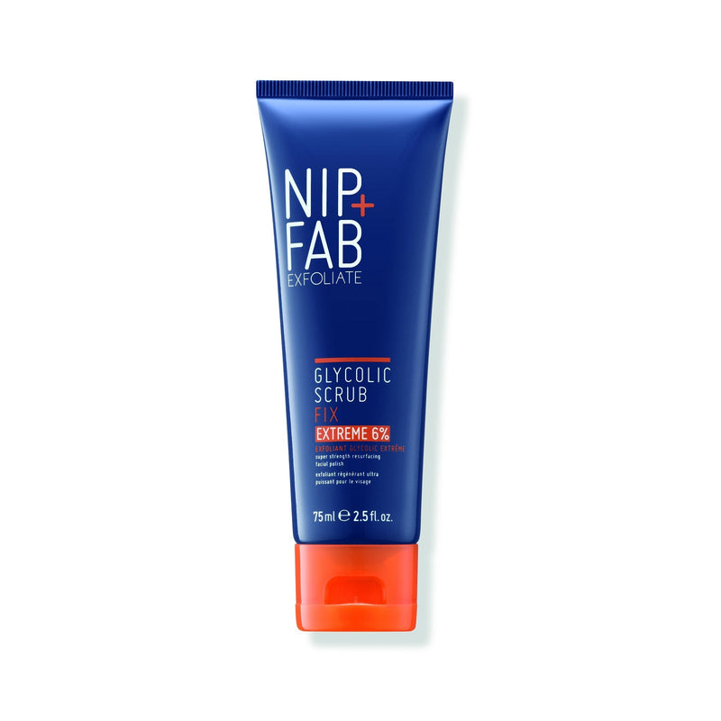 [Australia] - Nip + Fab Glycolic Acid Fix Face Scrub Extreme with Salicylic Acid, Aloe Vera AHA/BHA Exfoliating Facial Cleanser Polish for Refining Pores Skin Brightening, 75 ml single 