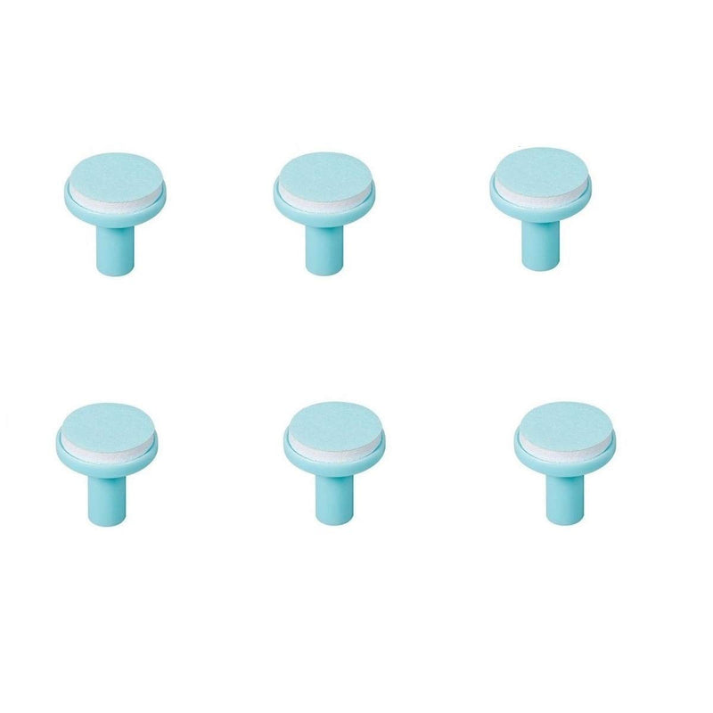[Australia] - Baby Nail Trimmer Replacement Pads - Jaybva 6PCS Grinding Heads Polish Disc for Standard Electric Nail File Clippers and Cutter Kit Blue Pads for Children 6 Months Up 