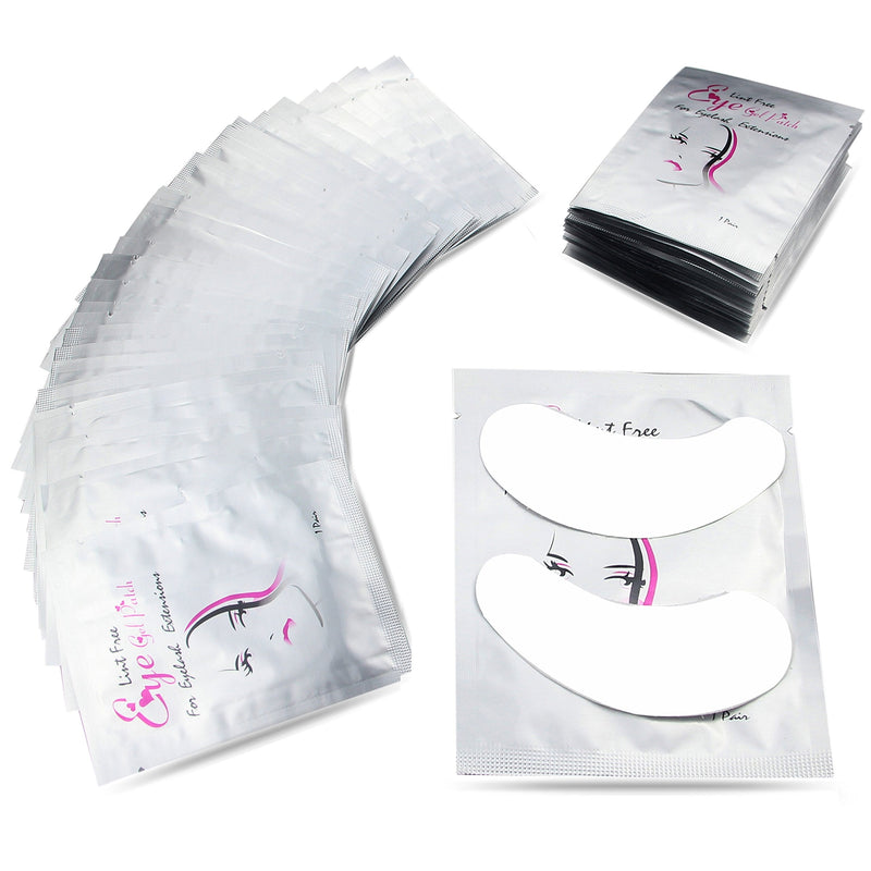 [Australia] - Eye Gel Pads, 50pcs of Under Eye Gel Pads for Eyelash Lash Extensions Lint Free Lash Eye Pads Patches 