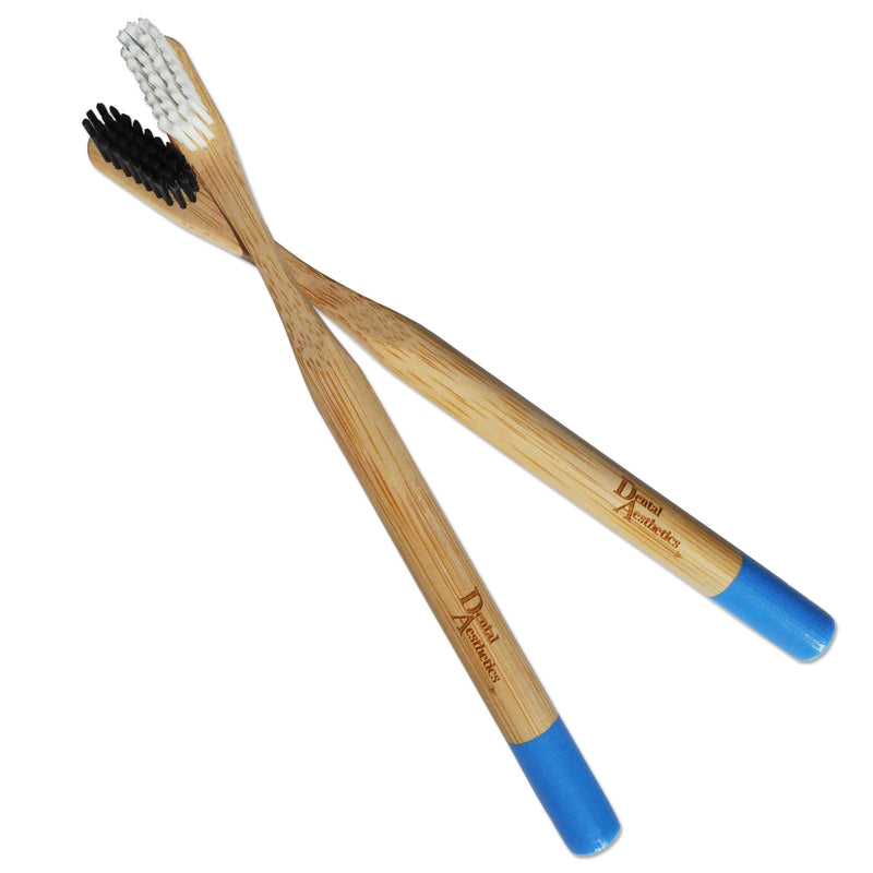 [Australia] - Bamboo Adult Toothbrush ~ Medium Firm Bristles Black & White (Set of 2) 