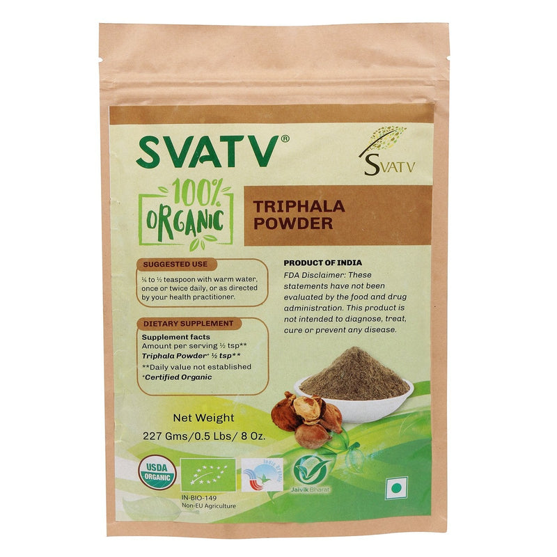 [Australia] - SVATV Triphala Powder (Three Fruits) Natural Formula of Amla, Haritaki & Bibhitaki | for Daily Detoxifying, Cleansing & Rejuvenation Maintains Regularity - 227g, 0.5lb, 8oz 