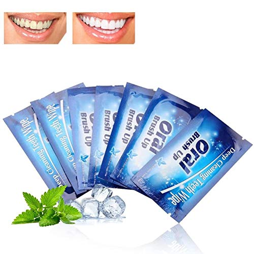 [Australia] - 50Pcs White Strips, Whitening Stripes, Teeth Whitening Strips, Dental Clean Teeth Wipe Tooth Cleaning Tool for Oral Deep Cleaning 