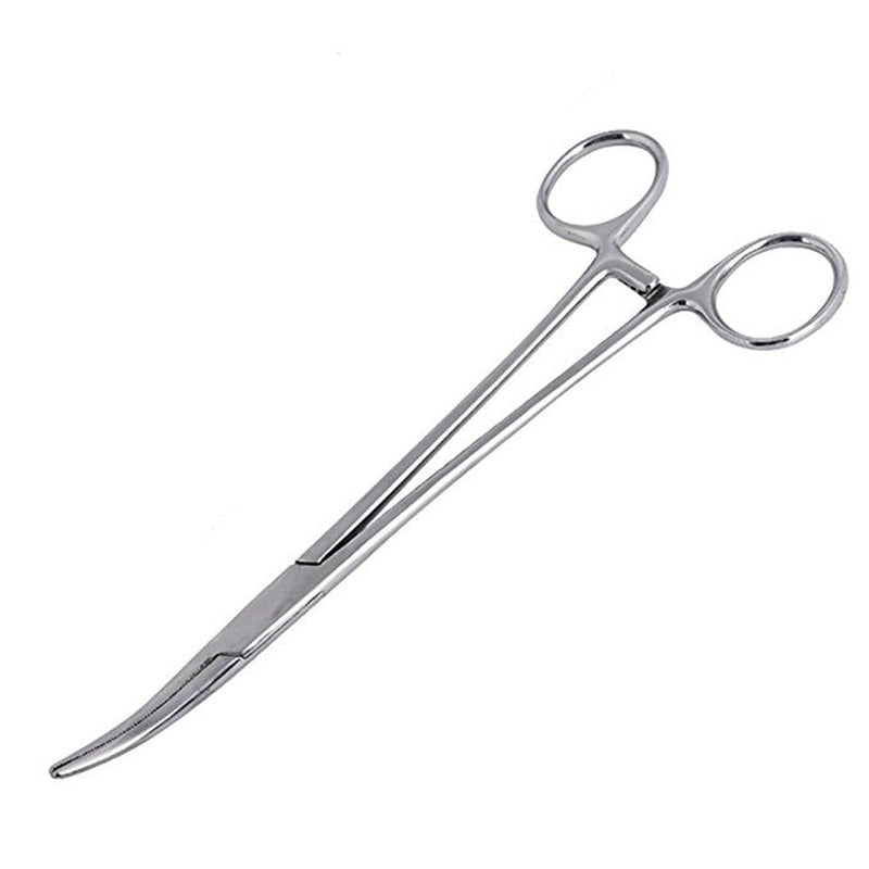[Australia] - WUWYOUWL Hemostat Forceps, Stainless Steel Dog Cat Pet Scissors Ear Hair Clamp Fishing Scissors Tools (12.5cm Bent) 12.5cm Bent 