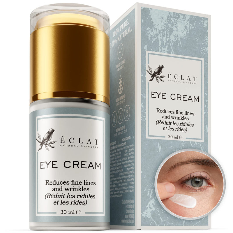 [Australia] - ORGANIC Eye Cream - 3X MORE POTENT ENCAPSULATED VITAMIN E Anti-Ageing with Soothing Oat Extract, HA and Antioxidants - GMP-Certified/DERMATOLOGIST APPROVED 
