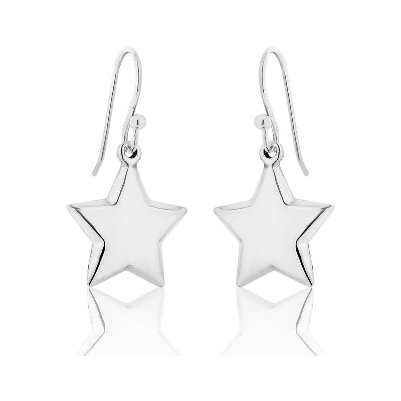 [Australia] - DTPSilver - 925 Sterling Silver Dangling Earrings with Star 