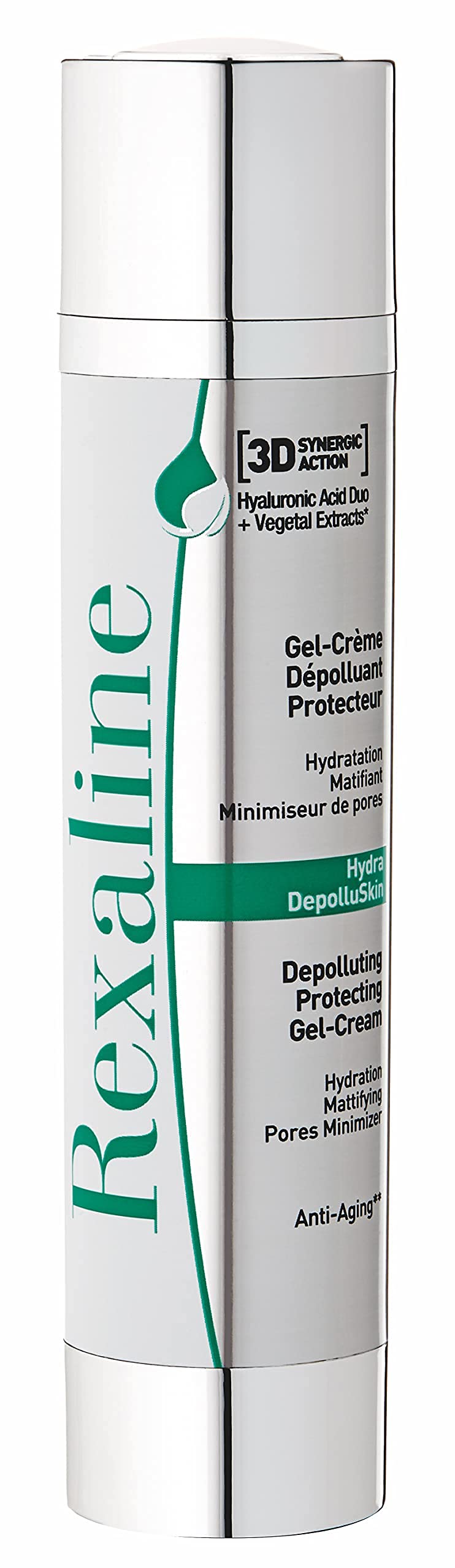 [Australia] - Rexaline - Hydra-DepolluSkin - Depolluting Protecting Gel-Cream - Moisturizing face care - Anti pollution cream gel with moringa - Anti aging gel with Hyaluronic Acid - Cruelty Free - 50 ml 