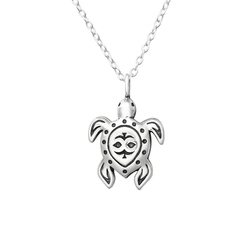 [Australia] - The Rose & Silver Company Women 925 Sterling Silver Turtle Necklace 45cm / 17.7" 