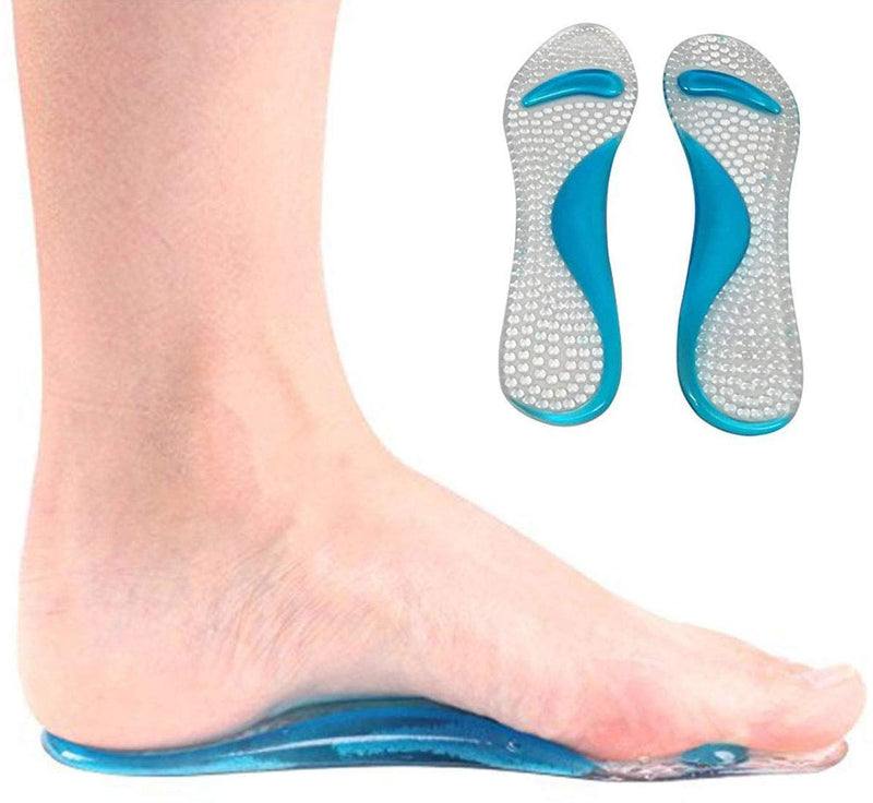 [Australia] - PEDIMEND Silicone Gel Arch Support Insoles (1PAIR) - Antiskid Flat Foot Correction Massage Shoe Pad - High Heel Pain Relief Gel Shoe Insoles - Unisex - Foot Care 2 