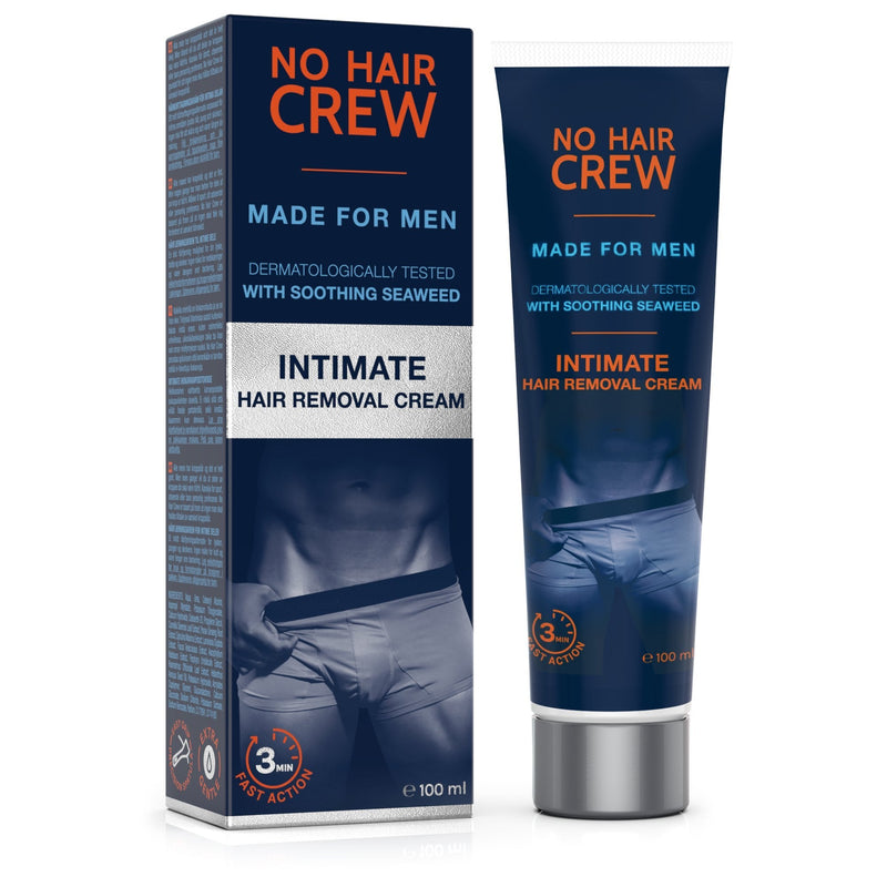 [Australia] - NO Hair Crew Intimate Hair Removal Cream - Extra Gentle Depilatory Cream for Sensitive Areas. Made for Men, 100 ml 