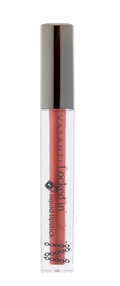 [Australia] - Locked in Liquid Lipstick by VASANTI - One-Swipe Matte Look with Full Coverage - Paraben Free, Vegan Friendly, Never Tested on Animals (Engaged - Brown) 