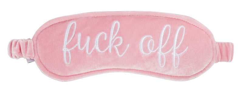 [Australia] - Vivid Hue Sleep Mask for Women Velvet Sleeping Mask Travel Nap Super Comfortable Lightweight Blindfold Eye Mask Funny Embroidery (Fuck Off) Fuck Off 