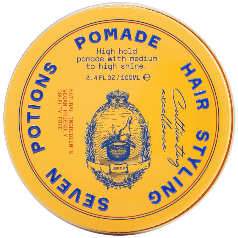 [Australia] - Seven Potions Men's Natural Pomade ‚Äî Natural, Water-Based, High Shine, High Hold Hair Styling Product ‚Äî 100% Vegan, Cruelty Free (100ml) 