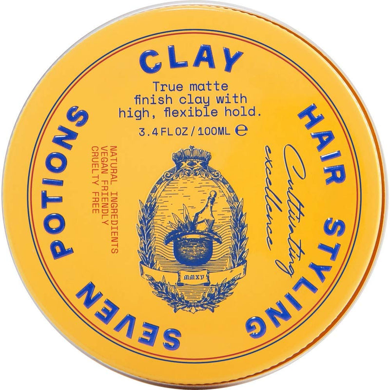 [Australia] - Seven Potions Men's Hair Styling Clay ‚Äî Natural, Water-Based, Matte Finish, High Hold Hair Styling Product ‚Äî 100% Vegan, Cruelty Free (100ml) 
